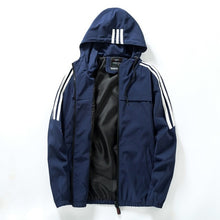 Load image into Gallery viewer, Men&#39;s Casual Striped Bomber Jacket Trend Hoodie Baseball Collar Streetwear Men&#39;s Windbreaker;YA056