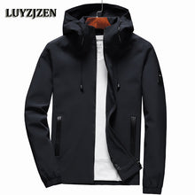 Load image into Gallery viewer, Jacket Men Zipper New Arrival Brand Casual Solid Hooded Jacket Fashion Men&#39;s Outwear Slim Fit Spring and Autumn High Quality K11