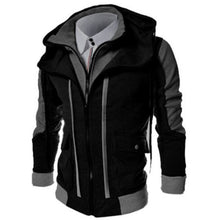 Load image into Gallery viewer, ZOGAA Winter Jacket Men Casual Double Zipper Fake Two Tops Jackets Warm Cardigan Loose Plus Size Overcoat Men Jackets and Coats