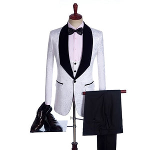 Fnoexw  Customized 2018 Red Groom Tuxedos Wedding Party Suit business Groomsman Suit mens wedding suits ( jacket+Pants+vest+tie)