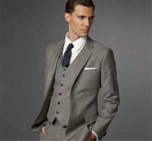 Load image into Gallery viewer, Fnoexw  Customized 2018 Red Groom Tuxedos Wedding Party Suit business Groomsman Suit mens wedding suits ( jacket+Pants+vest+tie)