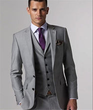 Load image into Gallery viewer, Fnoexw  Customized 2018 Red Groom Tuxedos Wedding Party Suit business Groomsman Suit mens wedding suits ( jacket+Pants+vest+tie)