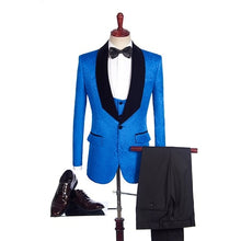 Load image into Gallery viewer, Fnoexw  Customized 2018 Red Groom Tuxedos Wedding Party Suit business Groomsman Suit mens wedding suits ( jacket+Pants+vest+tie)