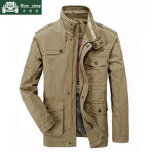 Load image into Gallery viewer, New Plus Size 7XL 8XL Autumn Military Jacket Men Cotton Brand Outwear Multi-pocket Mens Jackets Long Coat Male Chaqueta Hombre