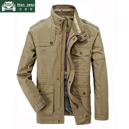 New Plus Size 7XL 8XL Autumn Military Jacket Men Cotton Brand Outwear Multi-pocket Mens Jackets Long Coat Male Chaqueta Hombre