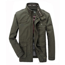 Load image into Gallery viewer, New Plus Size 7XL 8XL Autumn Military Jacket Men Cotton Brand Outwear Multi-pocket Mens Jackets Long Coat Male Chaqueta Hombre