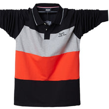 Load image into Gallery viewer, 2019 Polo Shirt Men Big Tall Long Sleeves Top Tees Cotton Male Large Tee Autumn Fit Slim Patchwork Polo Shirts Plus Size M-5XL