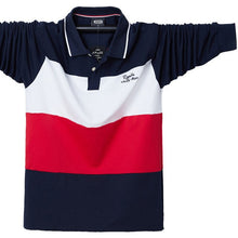 Load image into Gallery viewer, 2019 Polo Shirt Men Big Tall Long Sleeves Top Tees Cotton Male Large Tee Autumn Fit Slim Patchwork Polo Shirts Plus Size M-5XL