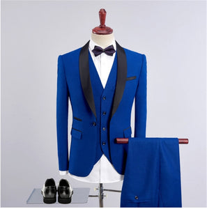 Houndstooth Custom Made Mens Checkered Suit Dresses Tailored black Weave Hounds Tooth Check wedding men suits jacket+pants+vest