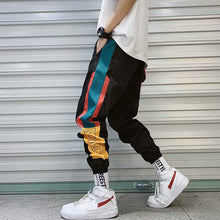Load image into Gallery viewer, Hip Hop Streetwear Men&#39;s Splice Joggers Pants Fashion Men Casual Cargo Pant Trousers High Street Elastic Waist Harem Pant Men