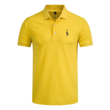 Load image into Gallery viewer, GustOmerD 2019 Brand Quality Cotton Polo Shirt Men Solid Slim Fit Short Sleeve Polos Men Fashion Giraffe Embroidery Men&#39;s Polo
