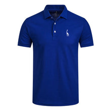Load image into Gallery viewer, GustOmerD 2019 Brand Quality Cotton Polo Shirt Men Solid Slim Fit Short Sleeve Polos Men Fashion Giraffe Embroidery Men&#39;s Polo
