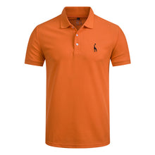 Load image into Gallery viewer, GustOmerD 2019 Brand Quality Cotton Polo Shirt Men Solid Slim Fit Short Sleeve Polos Men Fashion Giraffe Embroidery Men&#39;s Polo