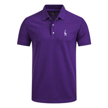 Load image into Gallery viewer, GustOmerD 2019 Brand Quality Cotton Polo Shirt Men Solid Slim Fit Short Sleeve Polos Men Fashion Giraffe Embroidery Men&#39;s Polo