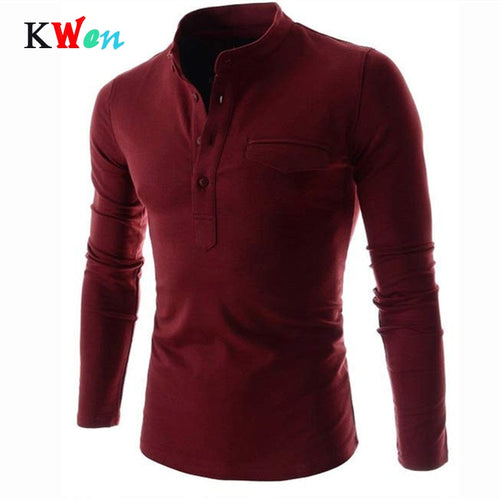 Brand Polo Shirt Men Long Sleeve Stand Collar Shirt Casual Solid White Polos Vintage Pockets Men Clothes False Shirt