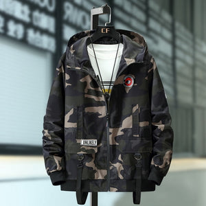 Plus Size 10XL 9XL 8XL 7XL  Bomber Military Jacket Men Camouflage Casual Jacket Men  Autumn Fashion Male Windbreaker Hooded Coat