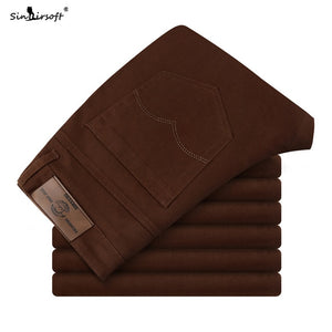 New Design Casual Men Pants Cotton Slim Pant Straight Trousers Fashion Business Solid Pants Men Pantalon Pantalones Hombre Homme
