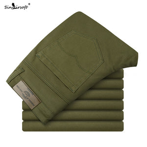 New Design Casual Men Pants Cotton Slim Pant Straight Trousers Fashion Business Solid Pants Men Pantalon Pantalones Hombre Homme