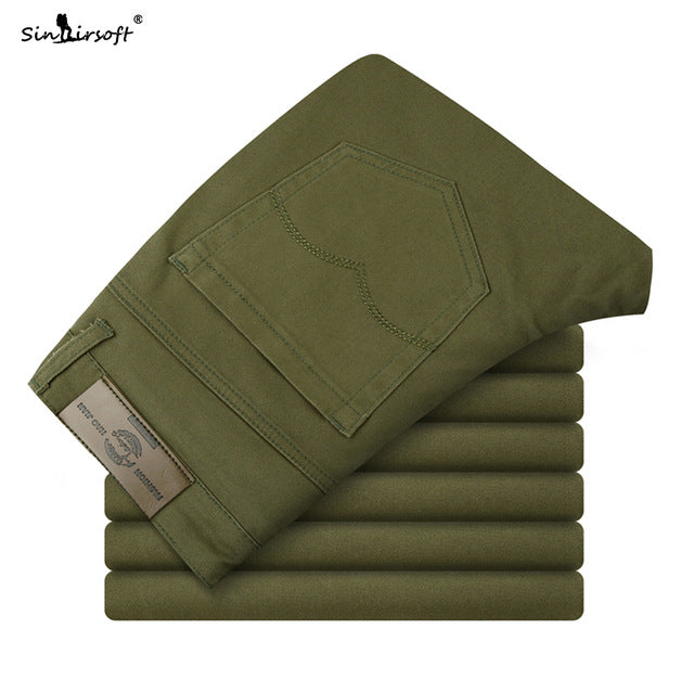 New Design Casual Men Pants Cotton Slim Pant Straight Trousers Fashion Business Solid Pants Men Pantalon Pantalones Hombre Homme