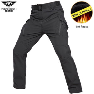 IX9 Winter Tactical Pants Warm Waterproof Soft Shell Fleece Cargo Pants Men Military Camouflage Army Man Casual Trousers Women