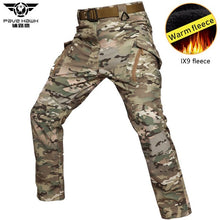 Load image into Gallery viewer, IX9 Winter Tactical Pants Warm Waterproof Soft Shell Fleece Cargo Pants Men Military Camouflage Army Man Casual Trousers Women