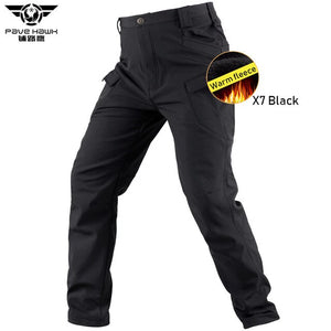 IX9 Winter Tactical Pants Warm Waterproof Soft Shell Fleece Cargo Pants Men Military Camouflage Army Man Casual Trousers Women