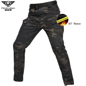 IX9 Winter Tactical Pants Warm Waterproof Soft Shell Fleece Cargo Pants Men Military Camouflage Army Man Casual Trousers Women