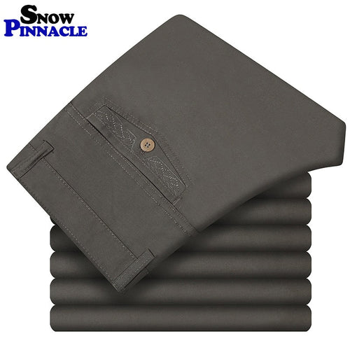 Pants Men Size29-42 Spring Autumn Straight Pant 100% Cotton 55-120 kg Men Wear Comfortable warm Trousers Male Clothing