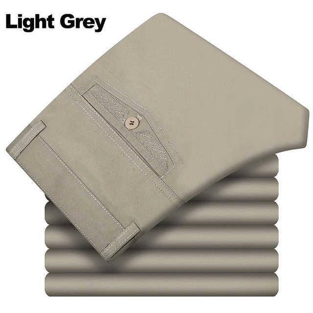 Pants Men Size29-42 Spring Autumn Straight Pant 100% Cotton 55-120 kg Men Wear Comfortable warm Trousers Male Clothing