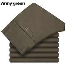 Load image into Gallery viewer, Pants Men Size29-42 Spring Autumn Straight Pant 100% Cotton 55-120 kg Men Wear Comfortable warm Trousers Male Clothing