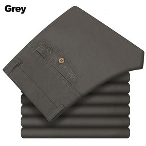 Pants Men Size29-42 Spring Autumn Straight Pant 100% Cotton 55-120 kg Men Wear Comfortable warm Trousers Male Clothing
