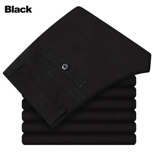 Pants Men Size29-42 Spring Autumn Straight Pant 100% Cotton 55-120 kg Men Wear Comfortable warm Trousers Male Clothing