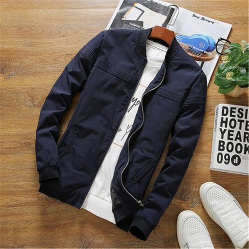 TANG 2019 Hot Sale New High Quality Man's Jacket Fashion Slim Teens Black Gray Blue Male Jacket Plus Size 5XL