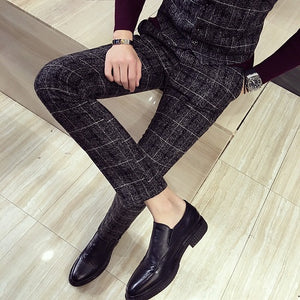 luxury suit ( Blazer + Vest + pant ) Plaid stripes mens suits 2019 Asia size S-5XL High quality men suits mens three-piece set