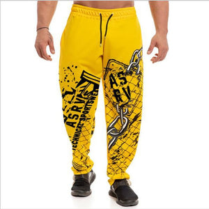 muscle men's Sweatpants fitness training joggers casual Autumn cotton Sweatpants Fashion streetwear pants men Elastic waistband