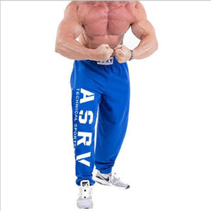 muscle men's Sweatpants fitness training joggers casual Autumn cotton Sweatpants Fashion streetwear pants men Elastic waistband