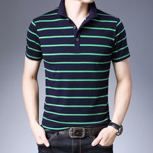 Load image into Gallery viewer, England Style Striped 2019 Brand Fashion Polo Shirts Short Sleeve Men Summer Cotton Breathable Tops Tee ASIAN SIZE M-5XL 6XL