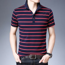 Load image into Gallery viewer, England Style Striped 2019 Brand Fashion Polo Shirts Short Sleeve Men Summer Cotton Breathable Tops Tee ASIAN SIZE M-5XL 6XL