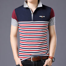Load image into Gallery viewer, England Style Striped 2019 Brand Fashion Polo Shirts Short Sleeve Men Summer Cotton Breathable Tops Tee ASIAN SIZE M-5XL 6XL