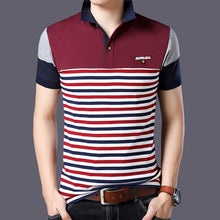 Load image into Gallery viewer, England Style Striped 2019 Brand Fashion Polo Shirts Short Sleeve Men Summer Cotton Breathable Tops Tee ASIAN SIZE M-5XL 6XL