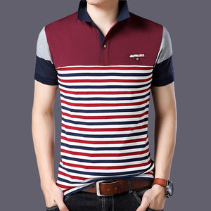 England Style Striped 2019 Brand Fashion Polo Shirts Short Sleeve Men Summer Cotton Breathable Tops Tee ASIAN SIZE M-5XL 6XL