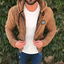 Load image into Gallery viewer, Mens New Fashion Casual Zipper Loose Double-Sided Plush Hooded  Jackets Clothing US Size Up to 3XL Hip Hop Slim Fit Pilot Coat