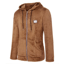 Load image into Gallery viewer, Mens New Fashion Casual Zipper Loose Double-Sided Plush Hooded  Jackets Clothing US Size Up to 3XL Hip Hop Slim Fit Pilot Coat