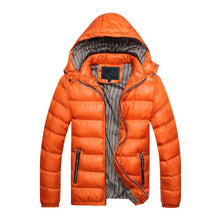 Load image into Gallery viewer, XingDeng Winter fashion warm Jackets Men Hat Detachable top Coat Cotton Outwear Coats Hooded Collar Slim Clothes Thick Parkas