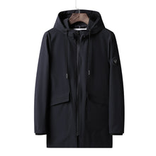 Load image into Gallery viewer, Plus 8XL  7XL 6XL Spring Autumn New Slim Fit Young Men Hooded Jacket Thin Jackets Brand Casual Windbreaker Top Quality black