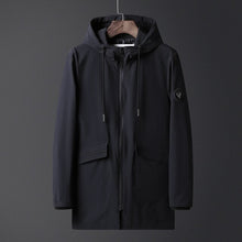 Load image into Gallery viewer, Plus 8XL  7XL 6XL Spring Autumn New Slim Fit Young Men Hooded Jacket Thin Jackets Brand Casual Windbreaker Top Quality black