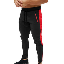 Load image into Gallery viewer, Men 2019 Fashion Sweatpants Casual Color Side Stripe New Fitness Trousers Stitching Elastic Soft Slim Fit Sports Pencil Pants