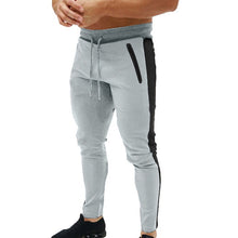 Load image into Gallery viewer, Men 2019 Fashion Sweatpants Casual Color Side Stripe New Fitness Trousers Stitching Elastic Soft Slim Fit Sports Pencil Pants
