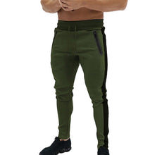 Load image into Gallery viewer, Men 2019 Fashion Sweatpants Casual Color Side Stripe New Fitness Trousers Stitching Elastic Soft Slim Fit Sports Pencil Pants
