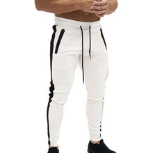 Load image into Gallery viewer, Men 2019 Fashion Sweatpants Casual Color Side Stripe New Fitness Trousers Stitching Elastic Soft Slim Fit Sports Pencil Pants